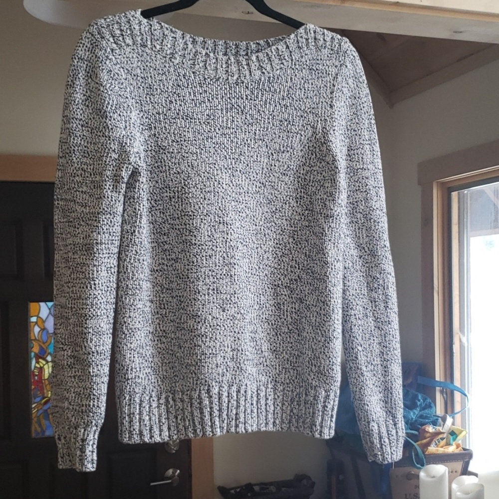 Black and white sweater